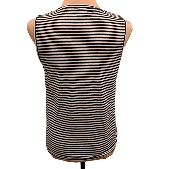 J. Crew Navy & White Stripe Tank Top Size XS - Picture 3 of 6